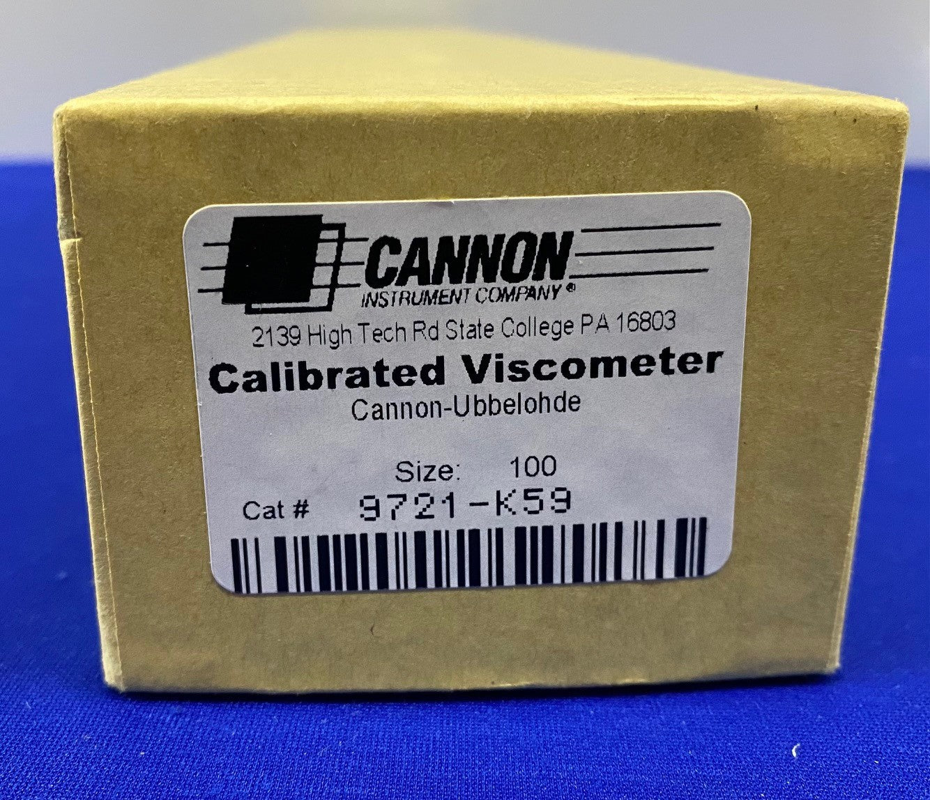 CANNON INSTRUMENT 9721-K59 SIZE 100 CALIBRATED VISCOMETER  NEW OLD STOCK