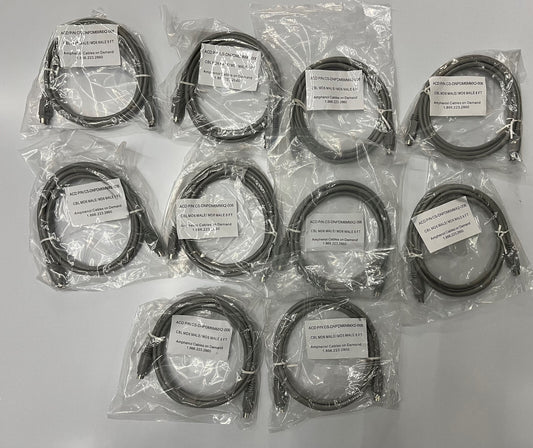AMPHENOL CABLES on DEMAND CS-DNPDM6MMX2-006 6-PIN CBL MD6 MALE / MD6 LOT OF 10