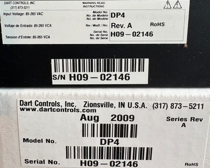 DART CONTROLS DP4 SER REV A DIGITAL SPEED POT POTENTIOMETER AUG 2009