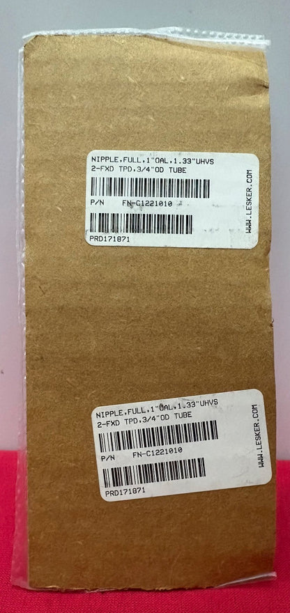 LESKER FN-C1221010 FLANGE - 1 CARDBOARD PLATFORM WITH QTY 2 FLANGES