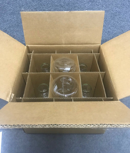 1 DOOS MET 6 FLESSEN - FISHER SCIENTIFIC FB-500-500 FLES ERLENMEYER