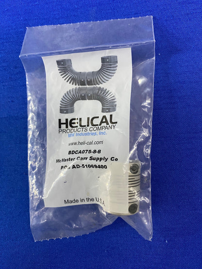 HELICAL PRODUCTS MW INDUSTRIES BDCA075-8-8 FLEXIBLE ALUMINUM COUPLING