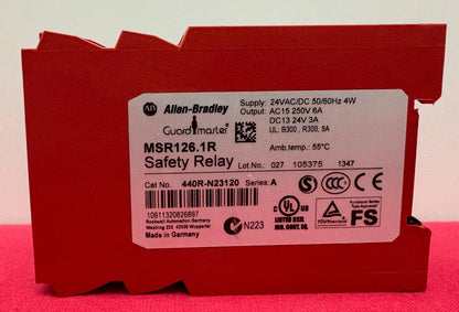 Allen-Bradley AB GUARDMASTER ® MSR126.1R 440R-N23120 SER A 24VAC/DC SAFETY RELAY