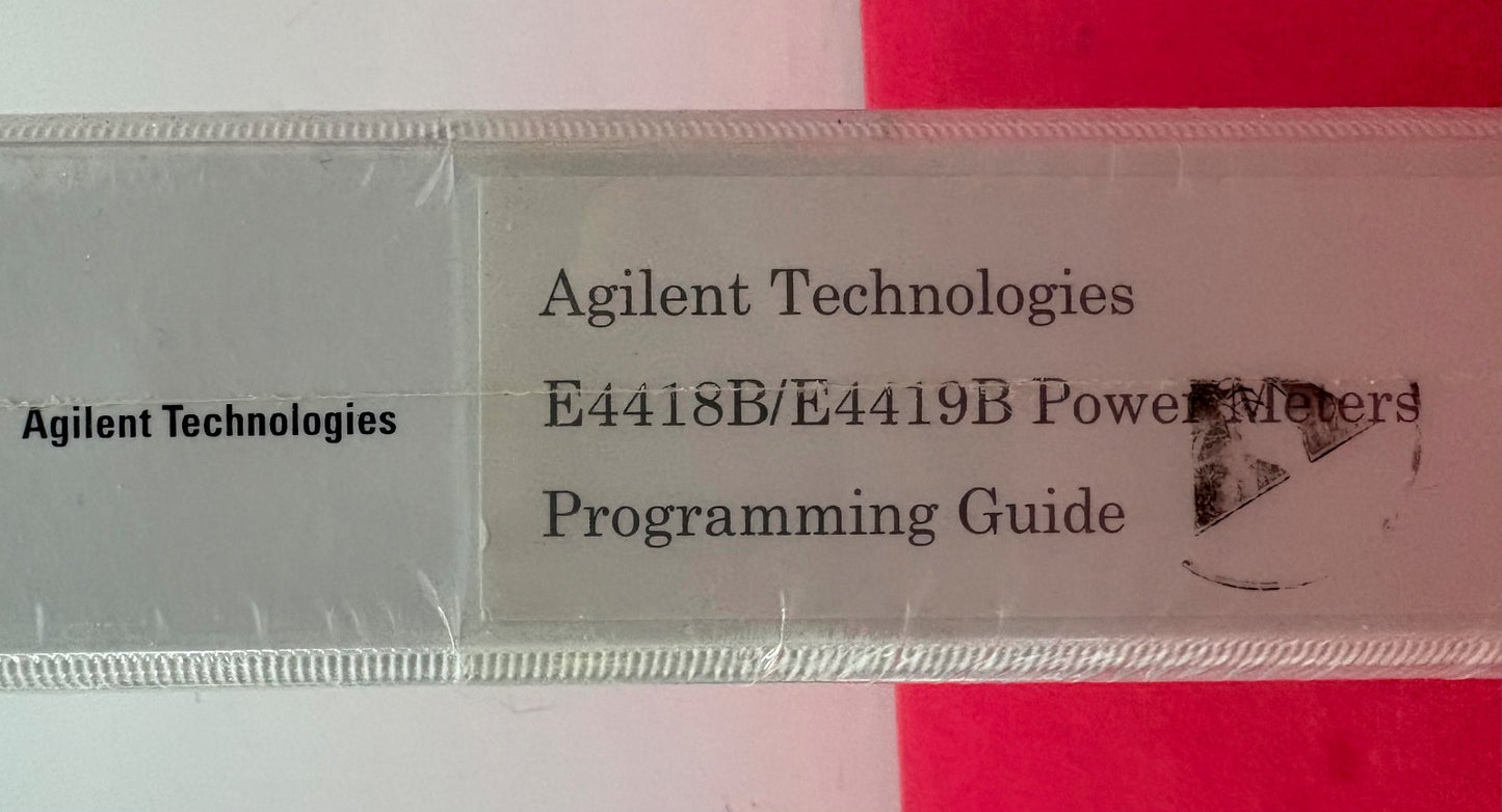 HP AGILENT E4418B/E4419B POWER METER PROGRAMMING GUIDE PN# E4418-90029