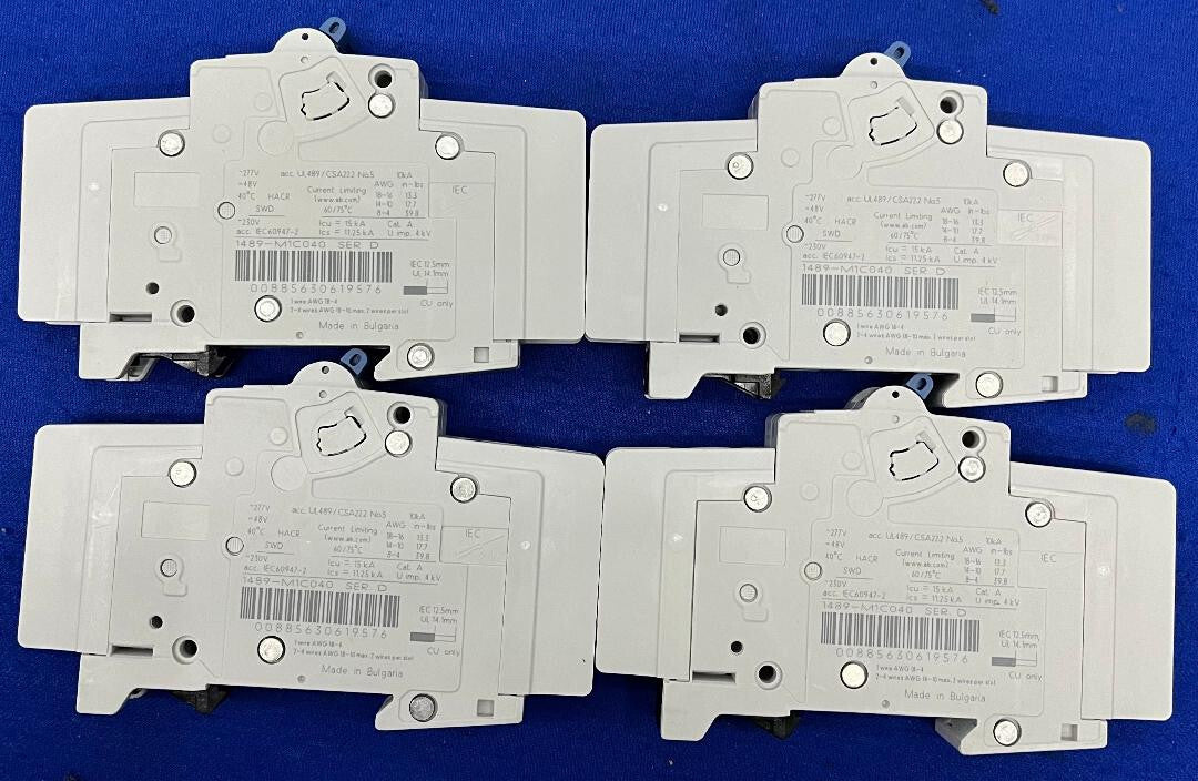 ALLEN BRADLEY 1489-M1C049 4A SER D MINIATUR-LEISTUNGSSCHALTER, 4ER-PACK
