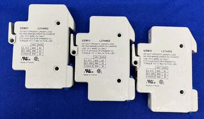 PORTAFUSIBILE FERRAZ SHAWMUT ULTRASAFE™ USM1l L214462 600V 30A UL - 1 LOTTO QTY 3 