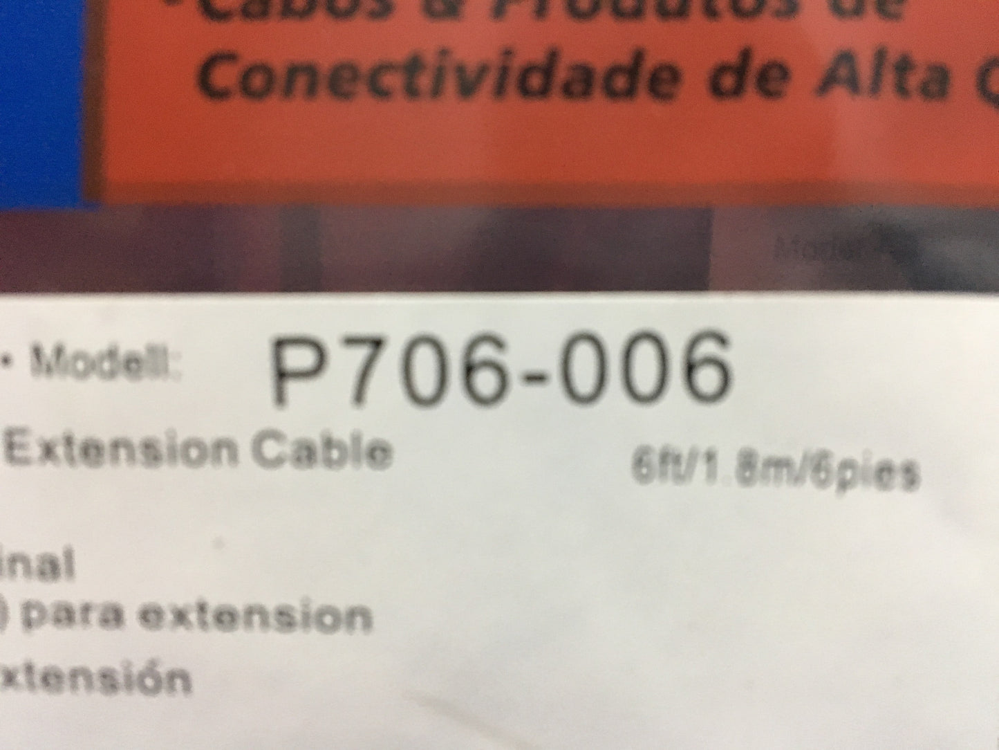 Brand new qty 3 Tripp Lite cables. Model P706-006