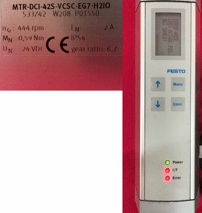 FESTO LINEAR ACTUATOR & FESTO MOTOR & MURR SWITCH MODE POWER SUPPLY PARTS/REPAIR