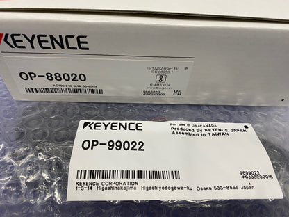 KEYENCE OP-88020 AC ADAPTOR POWER SUPPLY & OP-99022 AC CABLE