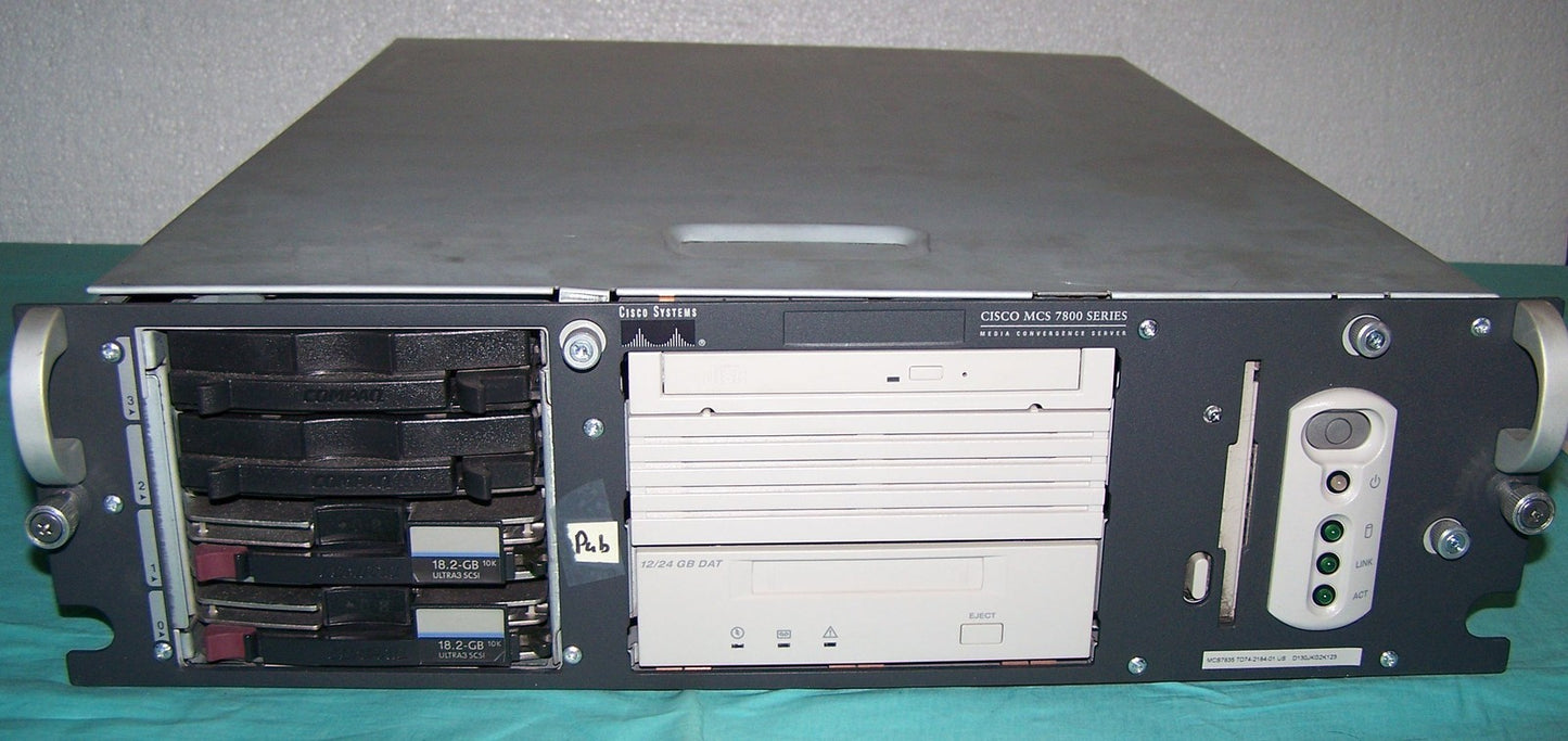 SERVIDOR CISCO SYSTEMS 7835 DE 4 BAHÍAS SERIE 7800 SERIE DE CONVERGENCIA DE MEDIOS 