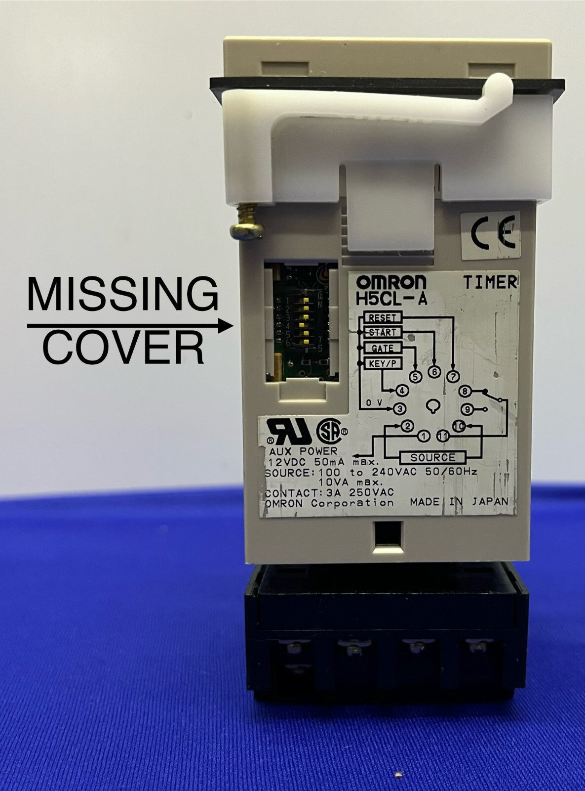 OMRON H5CL H5CL-A TIMER DIGITALE CON BASE OMRON P3GA-11 - PER PARTI/RIPARAZIONI