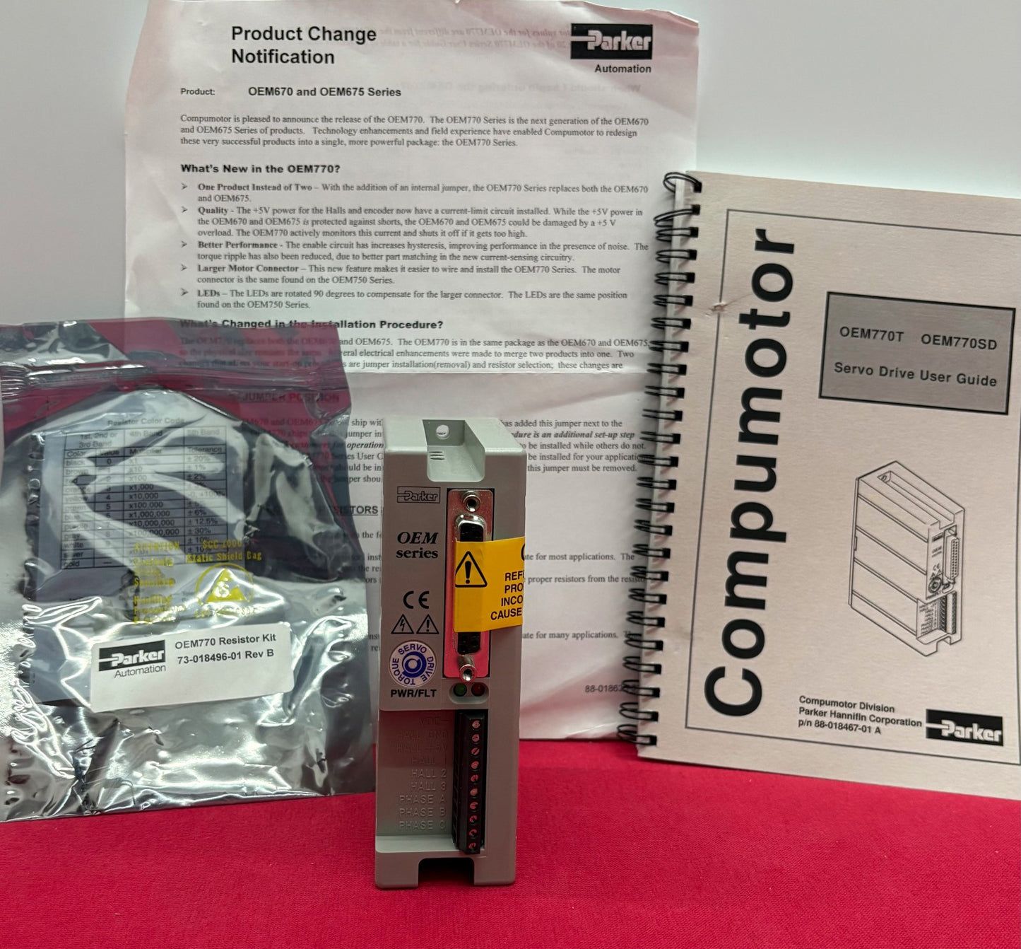 PARKER COMPUMOTOR OEM SERIES TORQUE SERVO DRIVE OEM770T w/ 73-018496-01 REV B