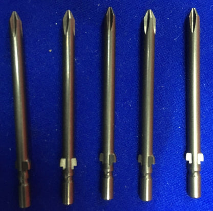 1 PAQUETE QUE CONTIENE 5 - BROCAS RECTAS PHILLIPS H4-1X60 DE MOUNTZ / ETORQUE 