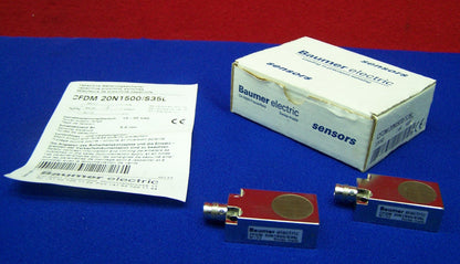 QTY 2 - BAUMER ELECTRIC CFDM 20N1500/S35L CAPACITIVE FLAT PACK 10119702 SENSOR