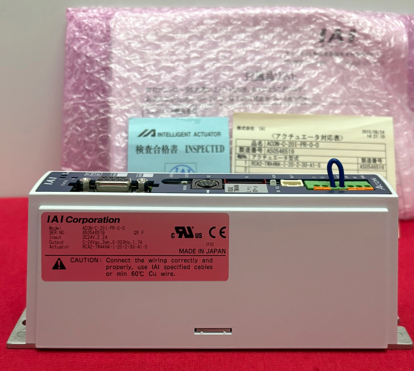 IAI ACON-C-20I-PR-00 CONTROLLER POSITIONER TYPE INPUT:DC24V 2.2A