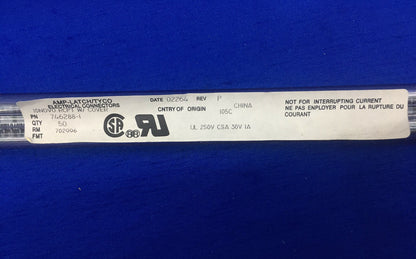 1 CONFEZIONE DA 50 PZ - CONNETTORI ELETTRICI AMP-LATCH/TYCO 746288-1 REV P