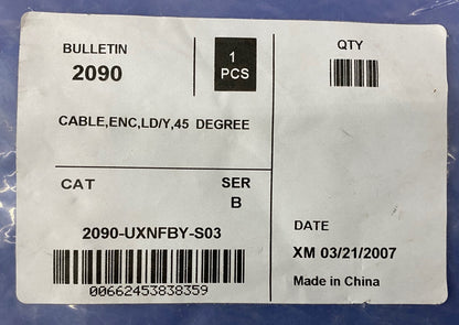 Allen-Bradley AB BULLETIN 2090-UXNFBY-S03 / 2090UXNFBYS03 SERVO CABLE