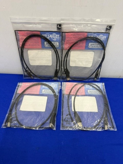 Tripp Lite UR022-003 USB 2.0 CABLE, Reversible A male to B male  3 Ft 1 LOT OF 4