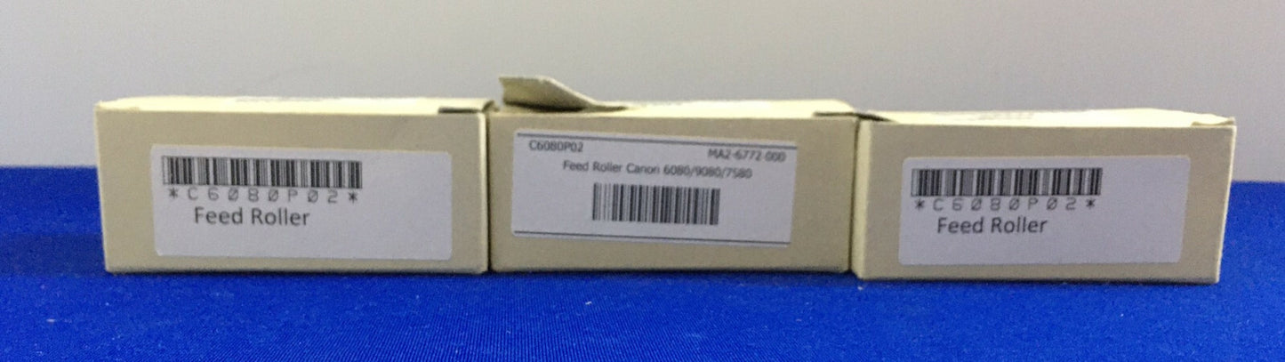 LOT DE 3 ROULEAUX D'ALIMENTATION MA2-6772-000 / C6080P02 AUCUN NOM DE FABRICANT SUR L'ÉTIQUETTE