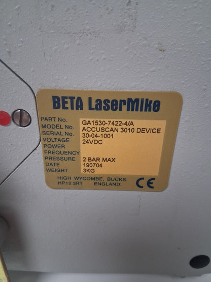 Beta Lasermike Accuscan 3000 DEVICE GA1530-7422-4/A FOR PARTS/REPAIR