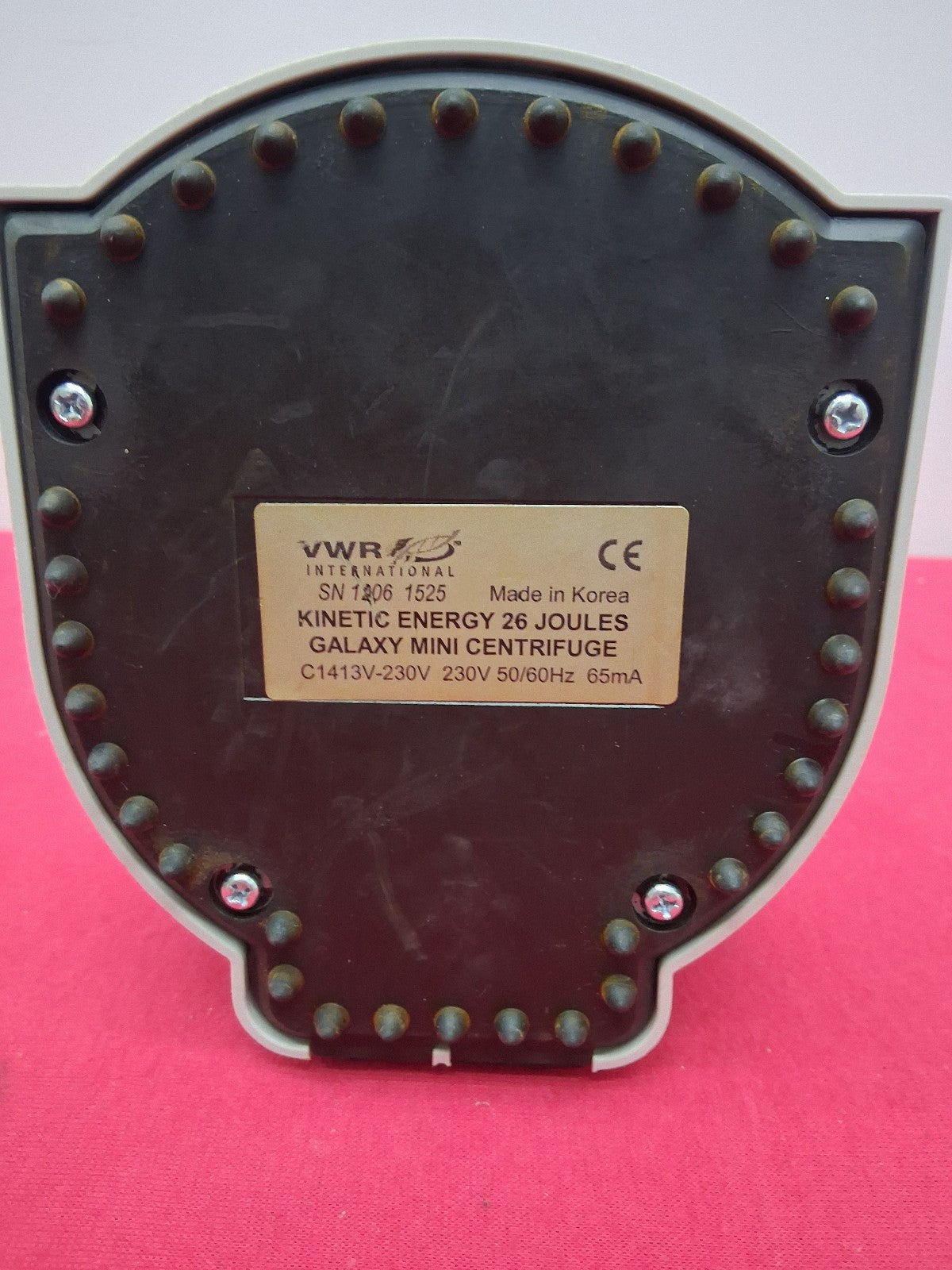 VWR Galaxy Mini Centrifuge Kinetic Energy 26 Joules C1413V-230V 230V 50/60Hz