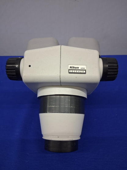 NIKON SMZ645 8-50X BINOCULAR STEREO ZOOM MICROSCOPE HEAD WITH 10X EYEPIECES
