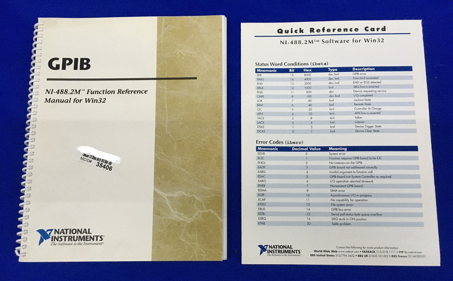 NATIONAL INSTRUMENTS NI-488.2M ™ FUNCTION REFERENCE MANUAL FOR WIN32