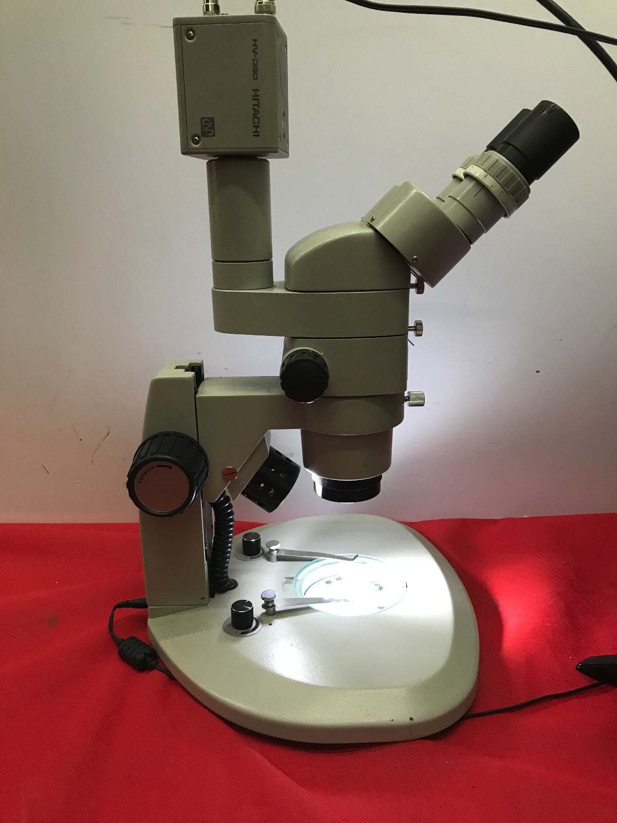 MMBT 50X Trinocular Video Microscope LED Top and Backlighting SZ-WF10X Eyepieces