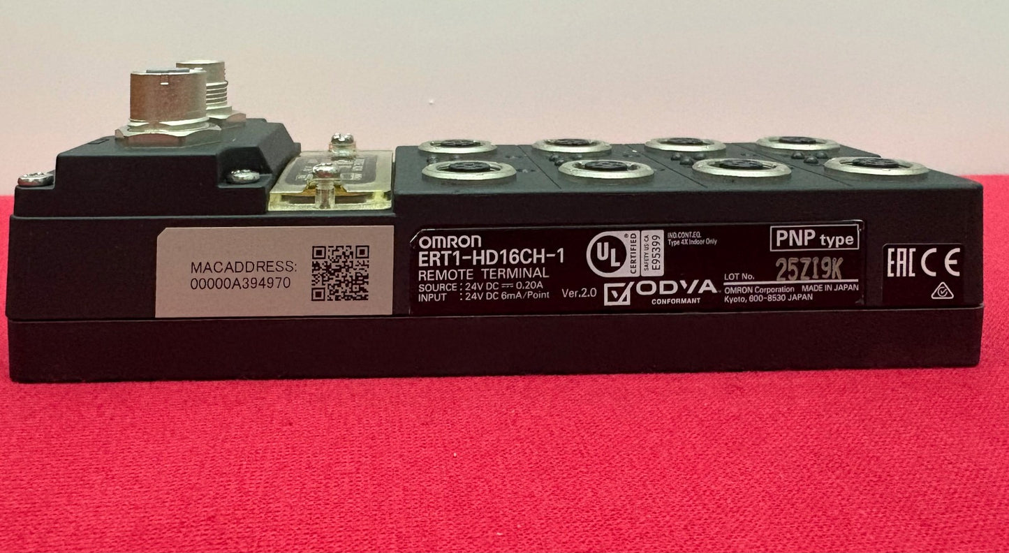 OMRON MODULE ERT1-HD16CH-1 REMOTE I/O (RIO) WATERPROOF TERMINAL CONTROLLER VER 2