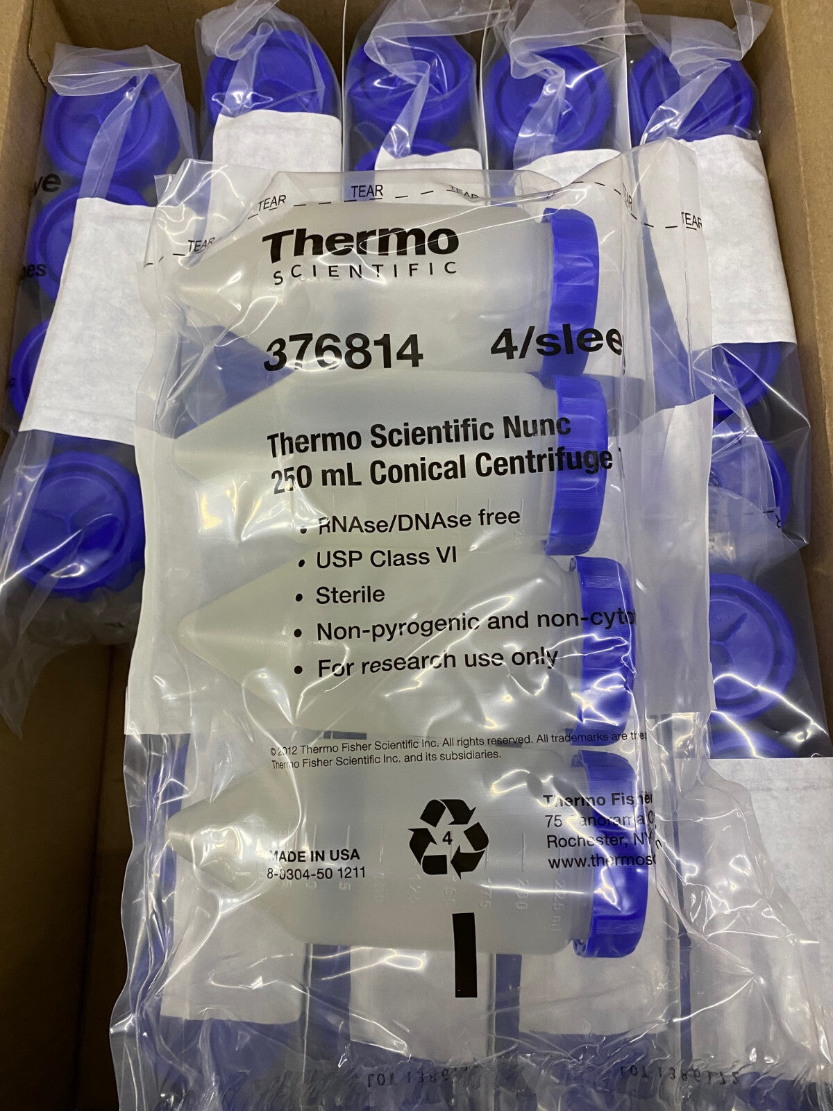 THERMO SCIENTIFIC / NALGE NUNC 250 ml KONISCHES ZENTRIFUGENRÖHRCHEN - 1 KARTON MIT 40 STÜCK 
