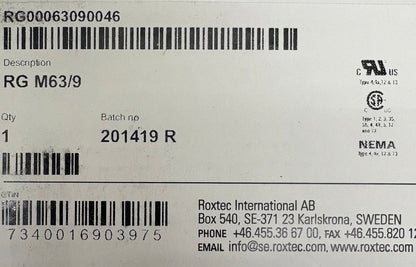 ROXTEC RG M63 RG M63/9 CABLE ENTRY SEAL RG00063090046
