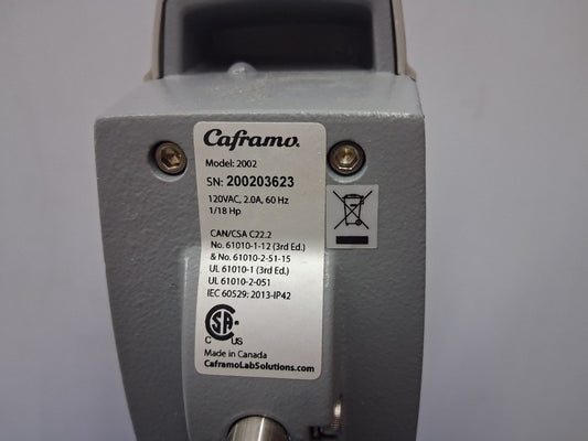 CAFRAMO 2002 COMPACT DIGITAL OVERHEAD STIRRER WITH STAND SHAFT & ROD 40-2002 RPM