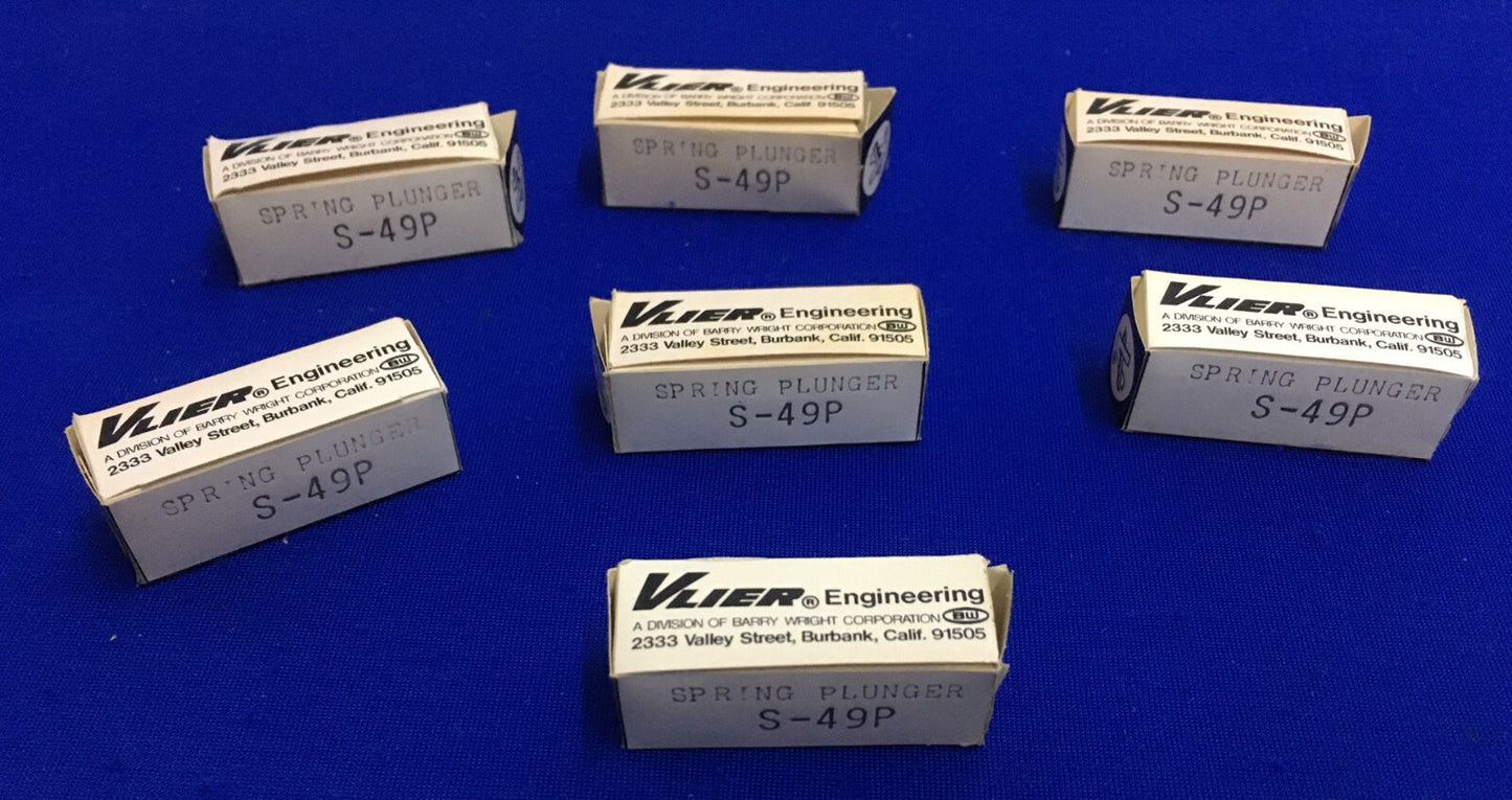 Émbolo de resorte VLIER ENGINEERING S-49P N.° 6-32, fuerza final de 0,5 a 1,5 libras