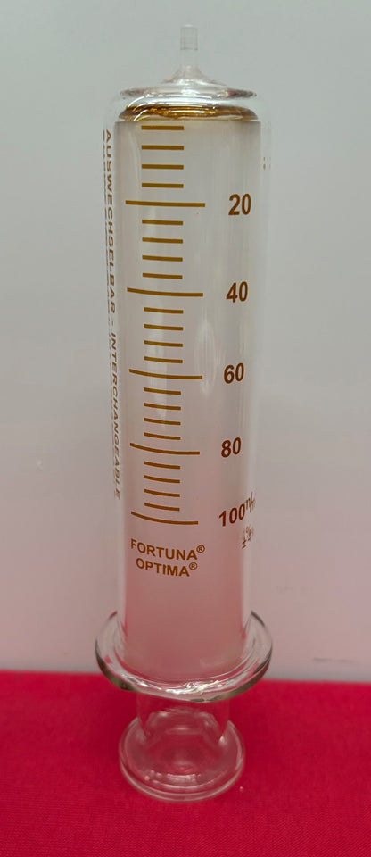 FORTUNA OPTIMA® 100ml GLASS SYRINGE LUER GLASS TIP