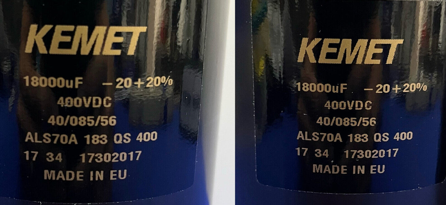 CONDENSATORI ELETTROLITICI IN ALLUMINIO KEMET ALS70A 183 QS 400 ALS70A183QS400 - QTY 2