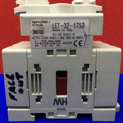 SPRECHER+SCHUH / BRETER LE7-32-1753 INTERRUPTOR DE CARGA