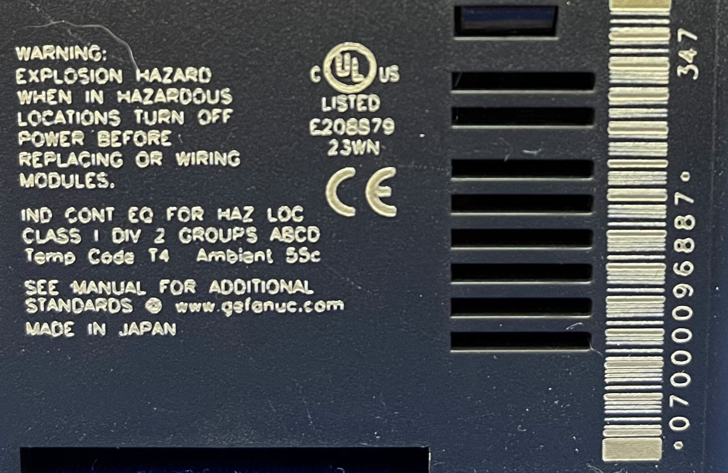 MICROCONTROLADOR GE FANUC VERAMAX ® IC200UDR010-BD 24 VCC