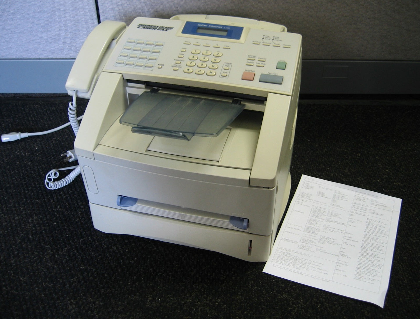 BROTHER INDUSTRIES, LTD. FAX4100 FAX-ZENDER-ONTVANGER FAX 4100