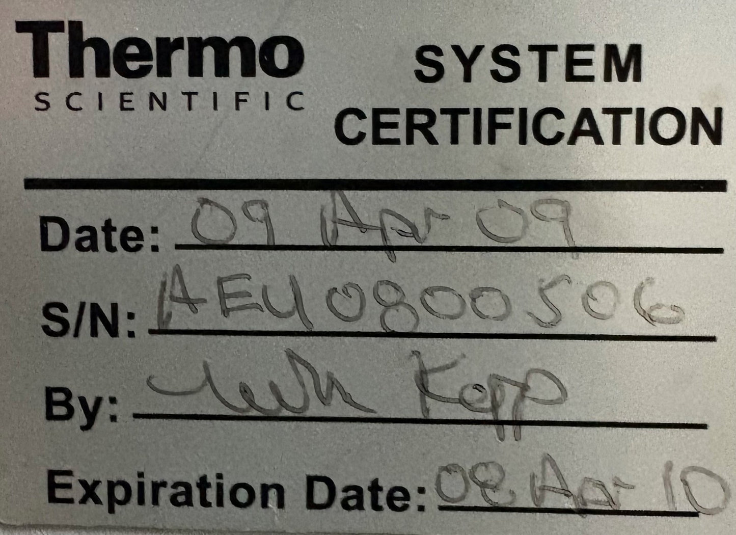 THERMO SCIENTIFIC NXR FT RAMAN SPECTROMETER MODULE DATE 2008 - FOR PARTS/REPAIR