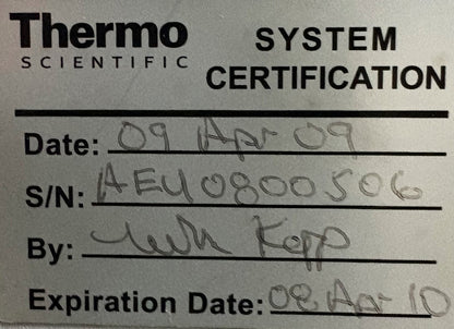 THERMO SCIENTIFIC NXR FT RAMAN SPECTROMETER MODULE DATE 2008 - FOR PARTS/REPAIR