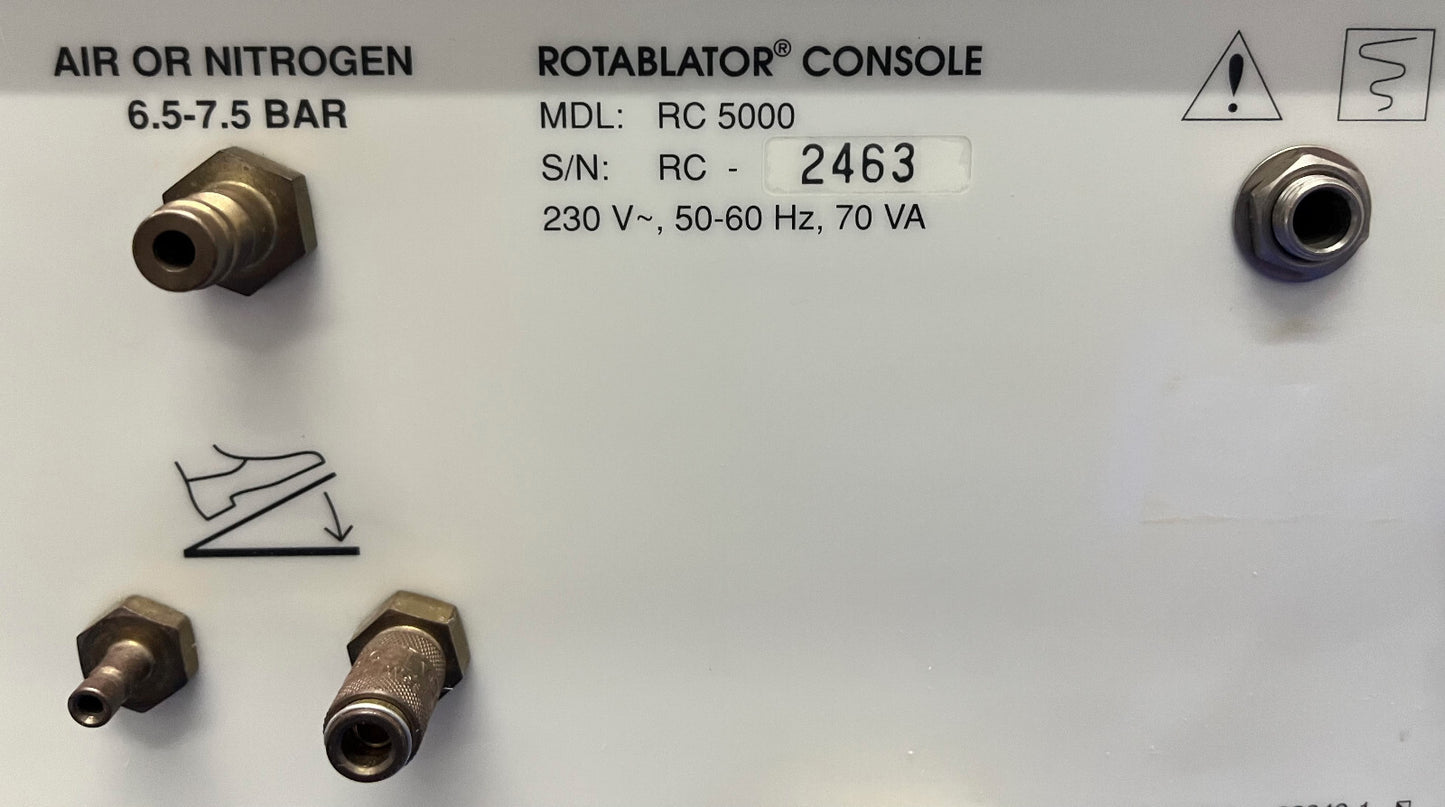 HEART TECHNOLOGY ROTABLATOR®-KONSOLE RC5000 – ARTIKEL FÜR TEILE/REPARATUR