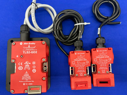 ALLEN BRADLEY AB GUARDMASTER ® VEILIGHEIDSVERGRENDELINGSSCHAKELAAR TLS2-GD2 &amp; (2) TROJAN 5EX 