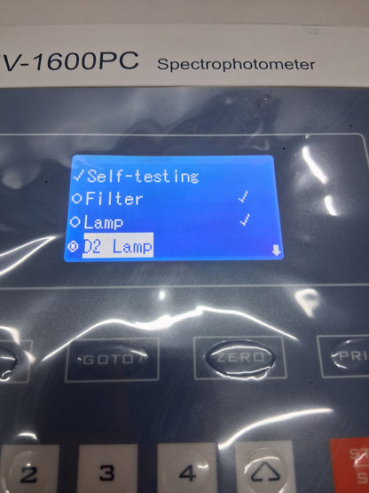 VWR UV-1600PC SPECTROPHOTOMETER 110 V AC 120 W 60 HZ 15A TESTED WORKS