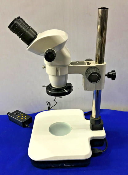 MMBT Ergonomic Backlit LED Track Stand 6.7- 45X Scope with LED Quad Ring Light