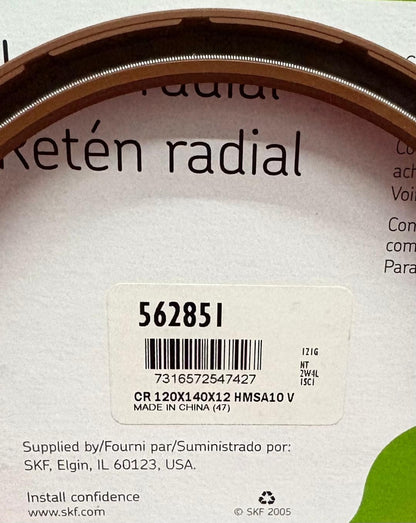SKF 562851 OIL SEAL CR 120X140x12 HMSA10V - 1 LOT QTY 2
