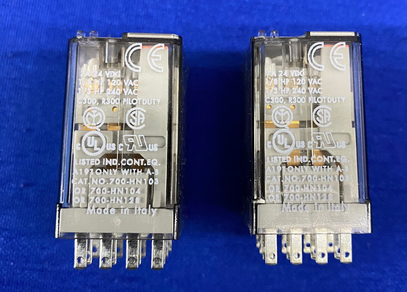 Allen Bradley AB 700-HC24Z24-4 SER D MINIATURE ICE CUBE RELAY - 1 LOT QTY 2