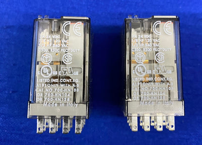 Allen Bradley AB 700-HC24Z24-4 SER D MINIATURE ICE CUBE RELAY - 1 LOT QTY 2