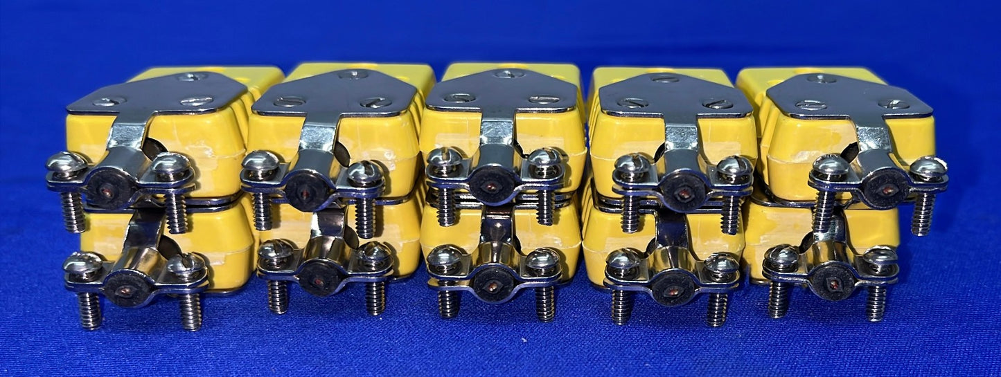 NANMAC K-TYPE HIGH TEMP W/ STRAIN RELIEF MALE PLUG THERMOCOUPLE CONNECTOR Qty 10