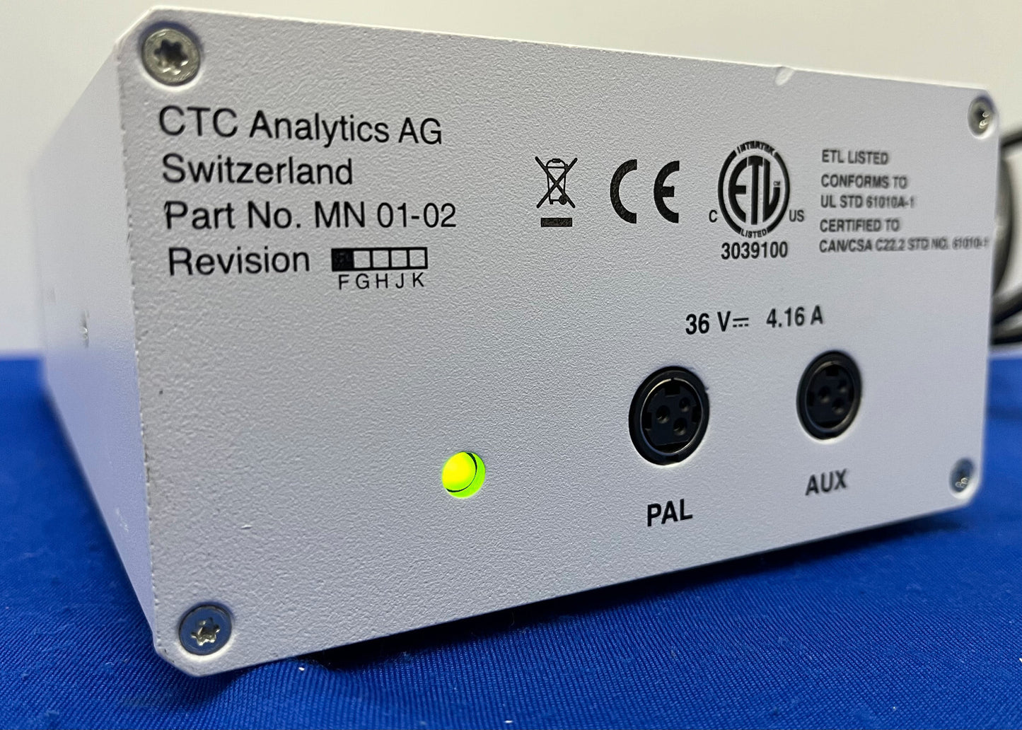 CTC ANALYTICS AG STROMVERSORGUNG TEIL # MN 01-02 F - FÜR CTC ANALYTICS INSTRUMENTE