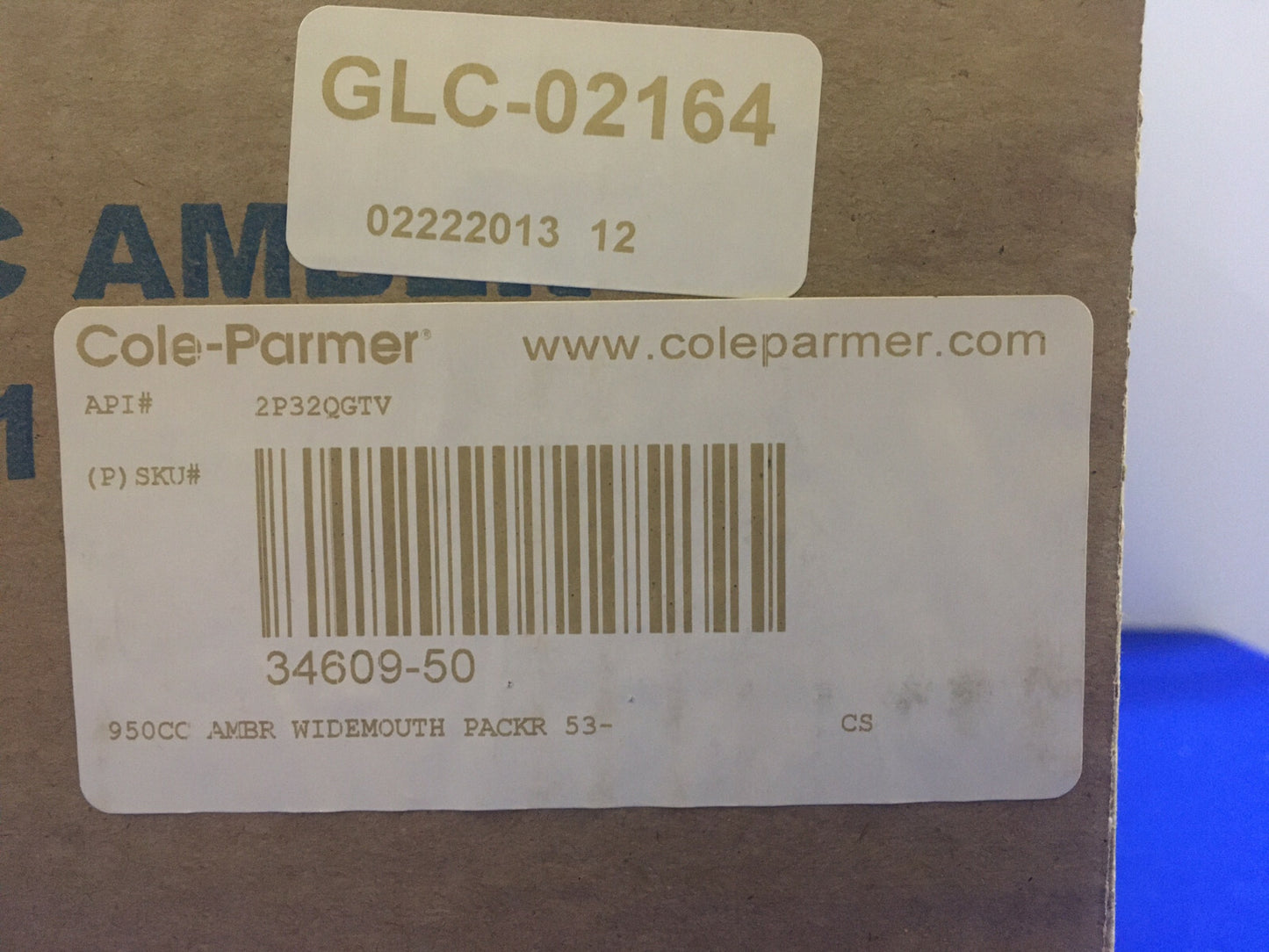 1 PAQUETE DE 12 BOTELLAS - COLE-PARMER 34609-50 GLC-02164 BOTELLA 950CC/32OZ/1000mL